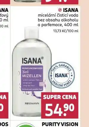 Rossmann Isana micelární čistící voda nabídka