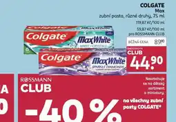 Rossmann Colgate zubní pasta nabídka