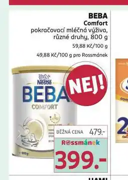 Rossmann Beba comfort pokračovací kojenecká výživa nabídka
