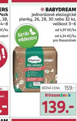 Rossmann Babydream dětské plenky nabídka