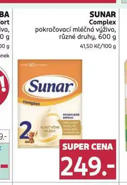 Rossmann Sunar complex pokračovací mléčná výživa nabídka