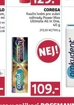 Rossmann Corega fixační krém nabídka