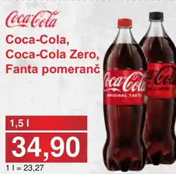 PLUS JIP Coca-Cola, Coca-Cola Zero, Fanta pomeranč nabídka