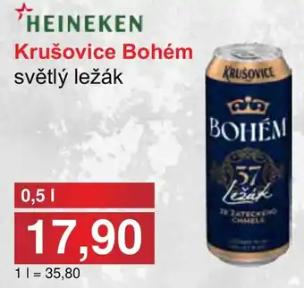 PLUS JIP Krušovice Bohém světlý ležák nabídka