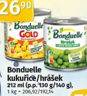COOP TIP Bonduelle kukuřice/hrášek nabídka