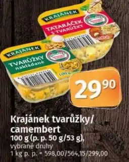 COOP TIP Krajánek tvarůžky/ camembert nabídka