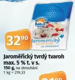 COOP TIP Jaroměřický tvrdý tvaroh max. 5% t. v s. nabídka