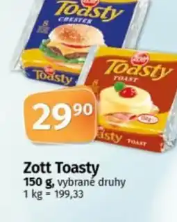 COOP TIP Zott Toasty nabídka