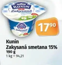 COOP TIP Kunín Zakysaná smetana 15% nabídka