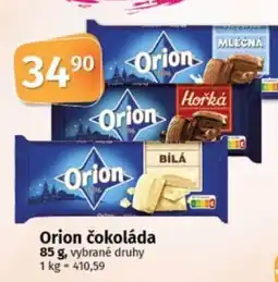 COOP TIP Orion čokoláda nabídka