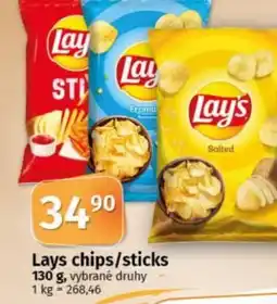 COOP TIP Lays chips/sticks nabídka