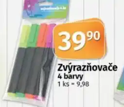 COOP TIP Zvýrazňovače 4 barvy nabídka