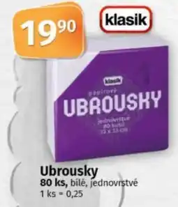 COOP TIP Ubrousky, bílé, jednovrstvé nabídka