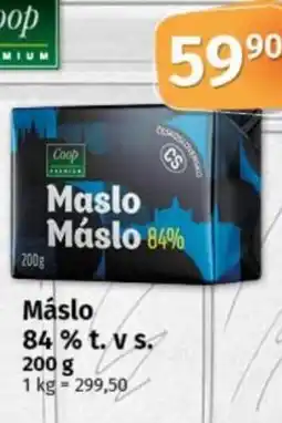 COOP TIP Máslo 84% t.v s. nabídka