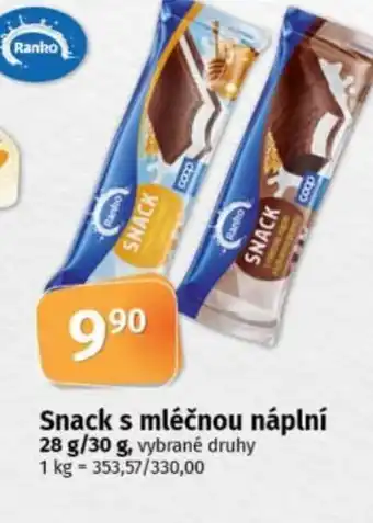 COOP TIP Snack s mléčnou náplní nabídka