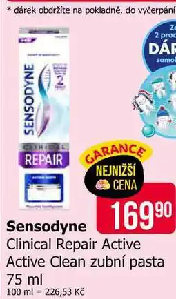 Teta SensodyneClinical Repair Active Active Clean zubní pasta 75 ml nabídka