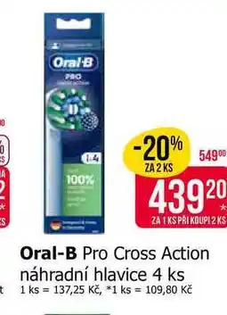 Teta Oral-B Pro Cross Action náhradní hlavice 4 ks nabídka