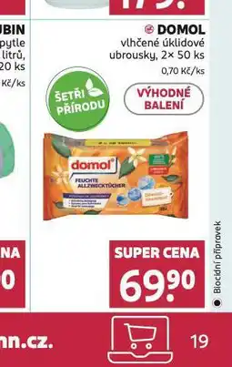 Rossmann Domol vlhčené úklidové ubrousky nabídka