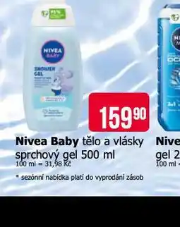 Teta Nivea baby tělo a vlásky sprchový gel nabídka