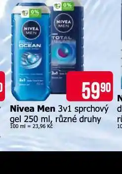 Teta Nivea men sprchový gel nabídka