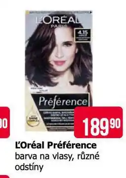 Teta Loreal préférence barva na vlasy nabídka