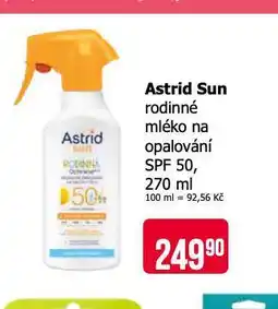 Teta Astrid rodinné mléko na opalování nabídka