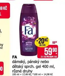 Teta Fa sprchový gel nabídka