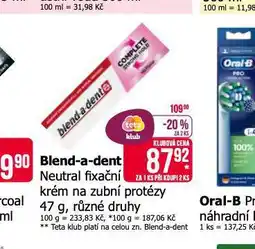 Teta Blend a dent fixační krém na zubní náhradu nabídka