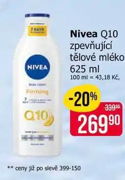 Teta Nivea Q10 zpevňující tělové mléko 625 ml nabídka