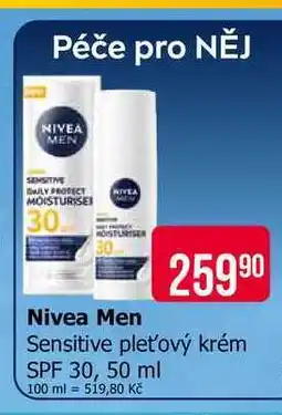Teta Nivea Men Sensitive pleťový krém SPF 30, 50 ml nabídka