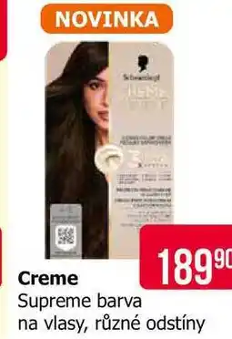 Teta Schwarzkopf Creme Supreme barva na vlasy, různé odstíny nabídka