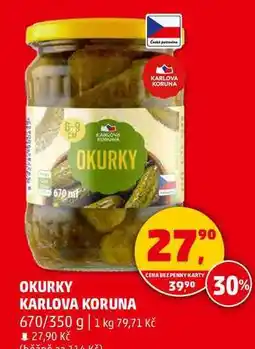 Penny Market OKURKY KARLOVA KORUNA, 670/350 g nabídka