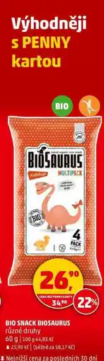 Penny Market BIO SNACK BIOSAURUS různé druhy, 60 g nabídka