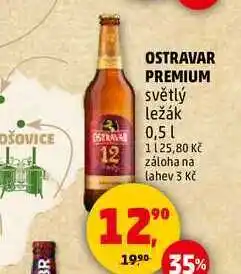 Penny Market OSTRAVAR PREMIUM světlý ležák, 0,5 l nabídka