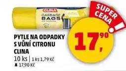 Penny Market PYTLE NA ODPADKY S VŮNÍ CITRONU CLINA, 10 ks nabídka