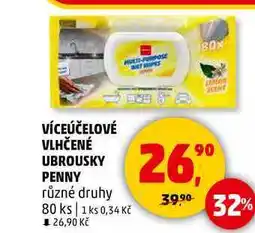 Penny Market VÍCEÚČELOVÉ VLHČENÉ UBROUSKY PENNY různé druhy, 1 ks nabídka