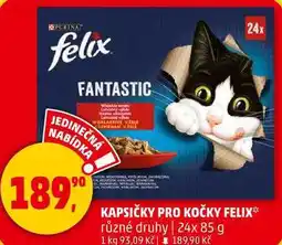 Penny Market KAPSIČKY PRO KOČKY FELIX různé druhy, 24x 85 g nabídka
