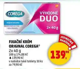 Penny Market COREGA FIXAČNÍ KRÉM ORIGINAL, 2x 40 g nabídka