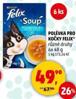 Penny Market FELIX polévka pro kočky různé druhy, 6x 48 g nabídka