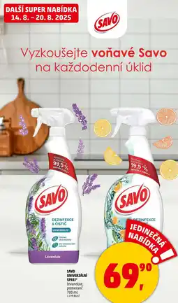 Penny Market SAVO UNIVERZÁLNÍ SPREJ levandule, 700 ml nabídka