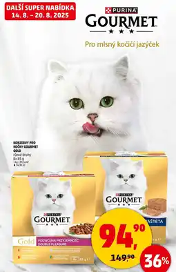 Penny Market KONZERVY PRO KOČKY GOURMET GOLD různé druhy, 8x 85 g nabídka