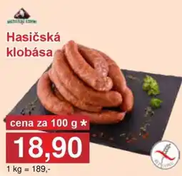 Jip Hasičská klobása nabídka