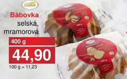 Jip Bábovka selská, mramorová nabídka