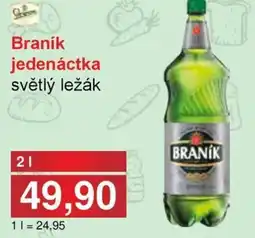 Jip Braník jedenáctka světlý ležák nabídka