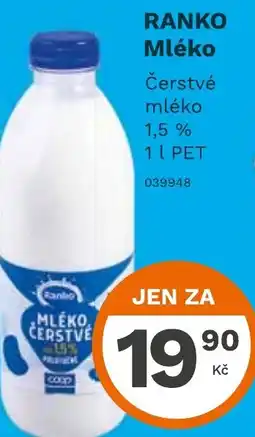 Konzum RANKO Mléko Čerstvé 1.5% nabídka