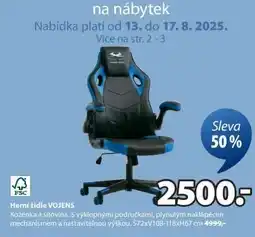 JYSK HERNÍ ŽIDLE VOJENS nabídka
