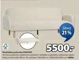 JYSK ROZKLÁDACÍ POHOVKA PARADIS nabídka