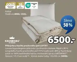 JYSK Přikrývka z husího prachového peří LOFTET nabídka