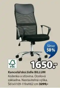 JYSK KANCELÁŘSKÁ ŽIDLE BILLUM nabídka