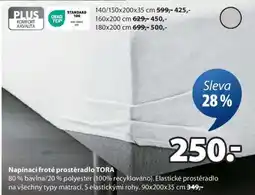JYSK NAPÍNACÍ FROTÉ PROSTĚRADLO TORA nabídka